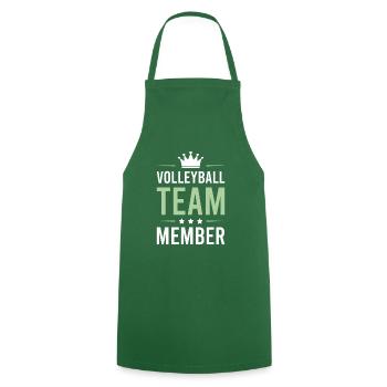 Volleyball Team - Cooking Apron - green - Front - AI Model Male 185 dark (185cm)