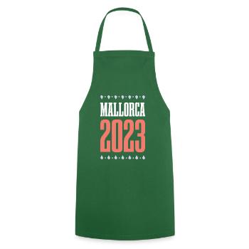 Mallorca 2023 - Cooking Apron - green - Front - AI Model Male 185 dark (185cm)