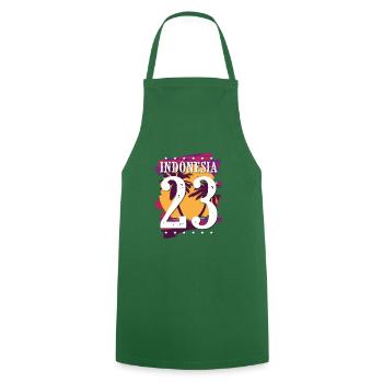 Indonesia 23 Trikot 2023 - Kochschürze - Grün - Vorne - AI Model Male 185 dark (185cm)