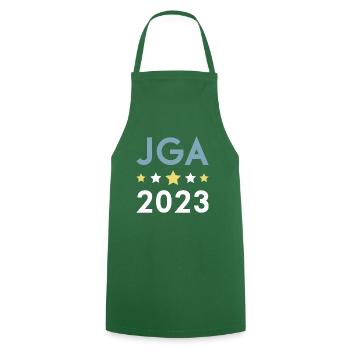 Jga 2023 Junggesellenabschied - Kochschürze - Grün - Vorne - AI Model Male 185 dark (185cm)