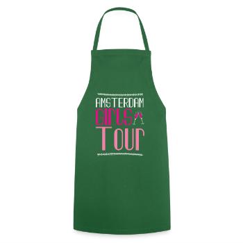 Amsterdam Girls Tour - Tablier de cuisine - vert foncé - Devant - AI Model Male 185 dark (185cm)