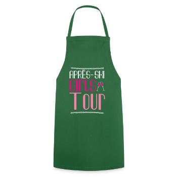 Après-Ski Girls Tour - Tablier de cuisine - vert foncé - Devant - AI Model Male 185 dark (185cm)