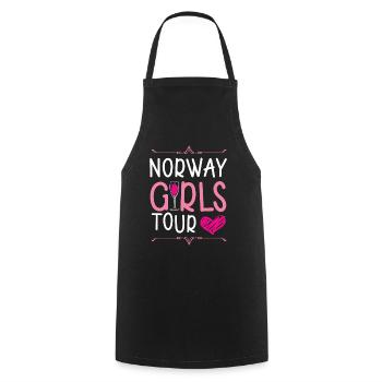 Tournée des filles de Norvège - Tablier de cuisine - noir - Devant - AI Model Male 185 dark (185cm)