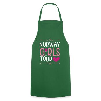 Tournée des filles de Norvège - Tablier de cuisine - vert foncé - Devant - AI Model Male 185 dark (185cm)