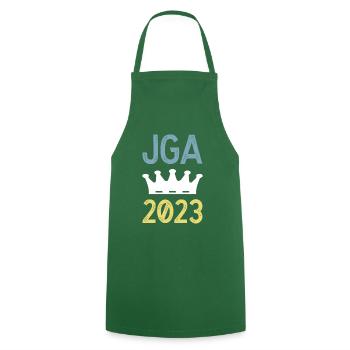 Jga 2023 Junggesellenabschied - Kochschürze - Grün - Vorne - AI Model Male 185 dark (185cm)