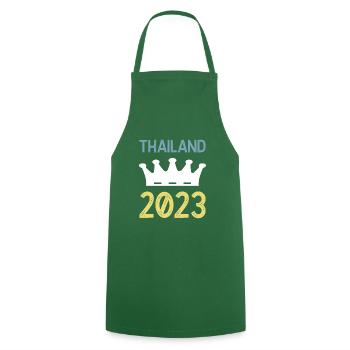 Thailand 2023 Krona - Cooking Apron - green - Front - AI Model Male 185 dark (185cm)