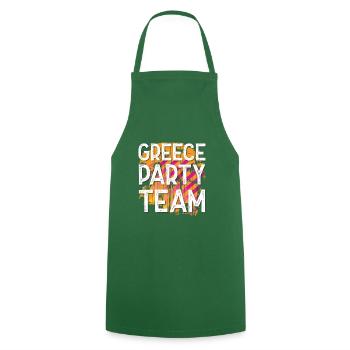 Greece Party Team - Cooking Apron - green - Front - AI Model Male 185 dark (185cm)