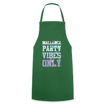 Ambiance de fête à Majorque - Tablier de cuisine - vert foncé - Devant - AI Model Male 185 dark (185cm)