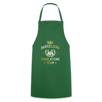 Barcelona Escalation - Cooking Apron - green - Front - AI Model Male 185 dark (185cm)