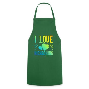 I love kick boxing - Cooking Apron - green - Front - AI Model Male 185 dark (185cm)