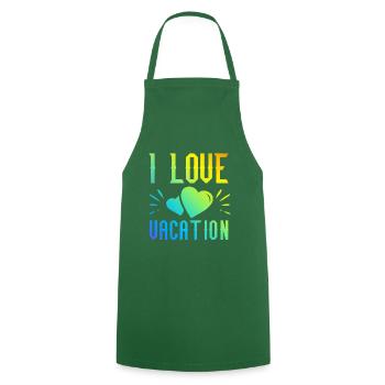 I love holidays - Cooking Apron - green - Front - AI Model Male 185 dark (185cm)