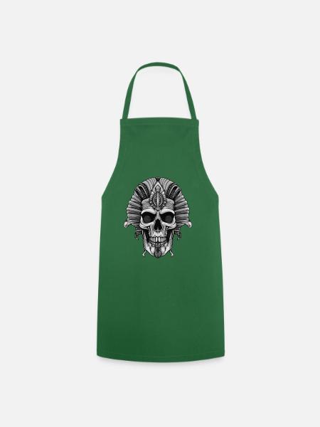 Pharao Totenkopf - Kochschürze - Grün