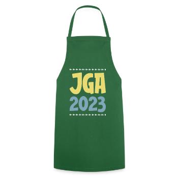 Jga 2023 Junggesellenabschied - Kochschürze - Grün - Vorne - AI Model Male 185 dark (185cm)