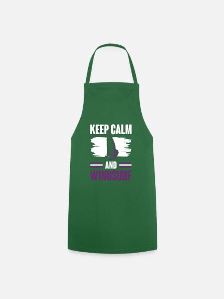 keep calm windsurfen - Kochschürze - Grün
