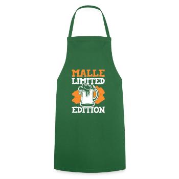 bier malle limited edition - Kochschürze - Grün - Vorne - AI Model Male 185 dark (185cm)