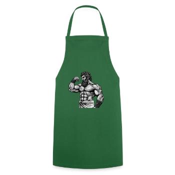 Bodybuilder Muscles Workout Gym - Tablier de cuisine - vert foncé - Devant - AI Model Male 185 dark (185cm)