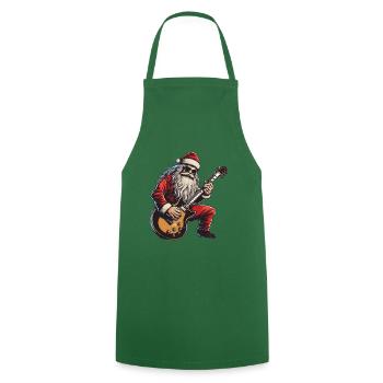 Santa Claus Guitar Santa - Cooking Apron - green - Front - AI Model Male 185 dark (185cm)