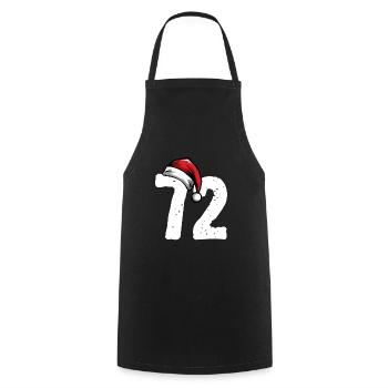 72 Zahl Weihnachten - Kochschürze - Schwarz - Vorne - AI Model Male 185 dark (185cm)