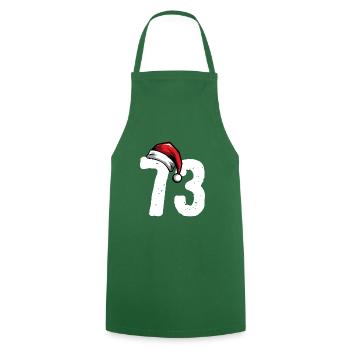 73 Number Christmas - Cooking Apron - green - Front - AI Model Male 185 dark (185cm)