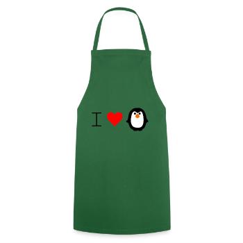 manchot - Tablier de cuisine - vert foncé - Devant - AI Model Male 185 dark (185cm)