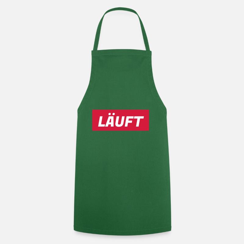 Läuft! Rennt! Rollt! Läuft bei mir! - Kochschürze - Grün