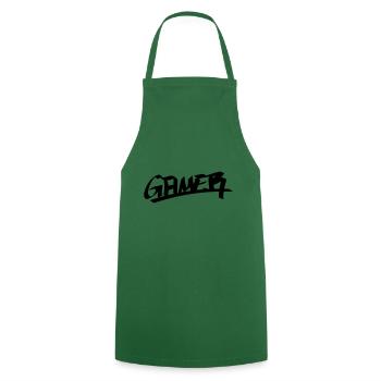 Gamer - Kochschürze - Grün - Vorne - AI Model Male 185 dark (185cm)
