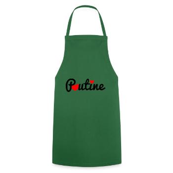Poutine - Tablier de cuisine - vert foncé - Devant - AI Model Male 185 dark (185cm)