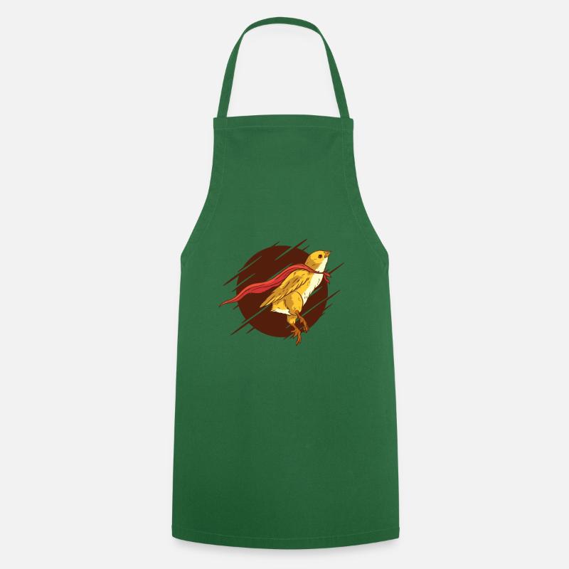 Super Bird, Super Chicken, - Cooking Apron - green