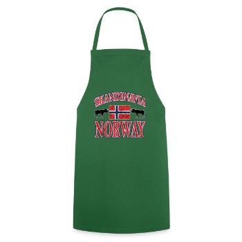 Skandinavia Norway Vintage - Tablier de cuisine - vert foncé - Devant - AI Model Male 185 dark (185cm)
