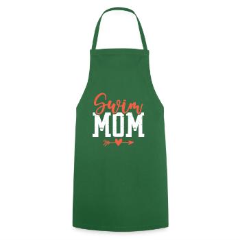 Swimming mom mother - Cooking Apron - green - Front - AI Model Male 185 dark (185cm)