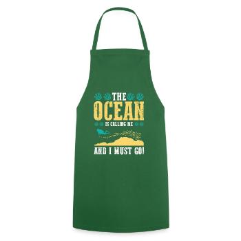 Plongée sous-marine - Tablier de cuisine - vert foncé - Devant - AI Model Male 185 dark (185cm)