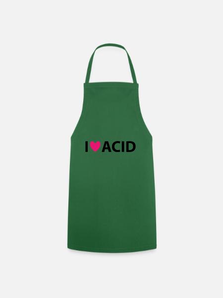 I love acid | Techno Festival - Kochschürze - Grün