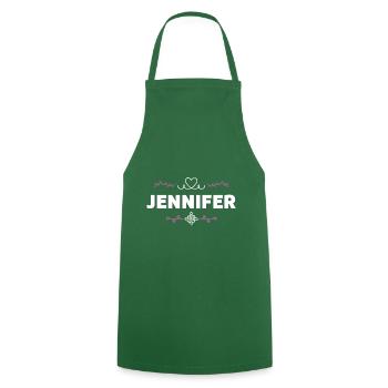 Jennifer - Cooking Apron - green - Front - AI Model Male 185 dark (185cm)