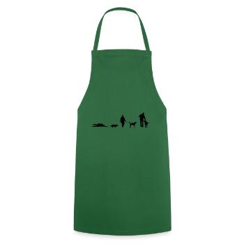 Optez pour une évolution de chien de promenade - Tablier de cuisine - vert foncé - Devant - AI Model Male 185 dark (185cm)
