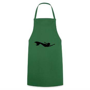 meerjungfrau silhouette schwimmen - Kochschürze - Grün - Vorne - AI Model Male 185 dark (185cm)