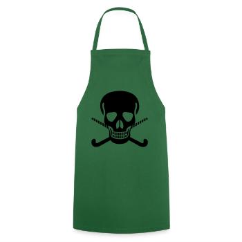 Skull hockey stick - Cooking Apron - green - Front - AI Model Male 185 dark (185cm)