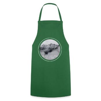 Mountain Psalm 121 - Cooking Apron - green - Front - AI Model Male 185 dark (185cm)
