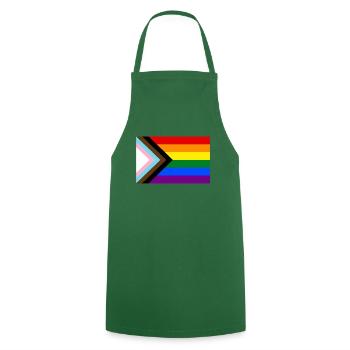 Pride Progress LGBT Transgender Queer - Kochschürze - Grün - Vorne - AI Model Male 185 dark (185cm)