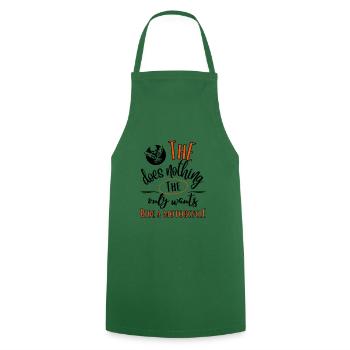 Motorcycle-He doesn't do anything who just wants to ride a motorcycle - Cooking Apron - green - Front - AI Model Male 185 dark (185cm)