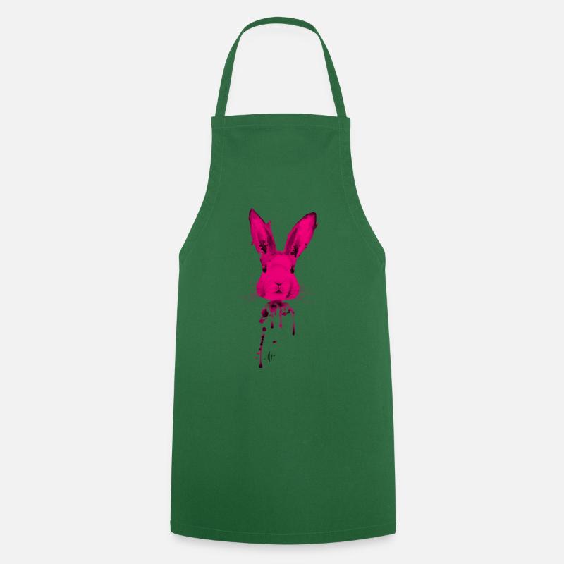 Rabbit Pink - Cooking Apron - green
