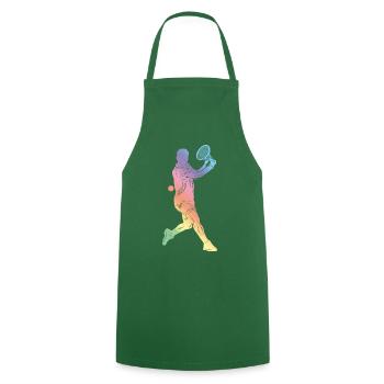 Sport de tennis - Tablier de cuisine - vert foncé - Devant - AI Model Male 185 dark (185cm)