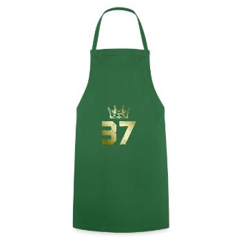 37 Couronne numérique - Tablier de cuisine - vert foncé - Devant - AI Model Male 185 dark (185cm)