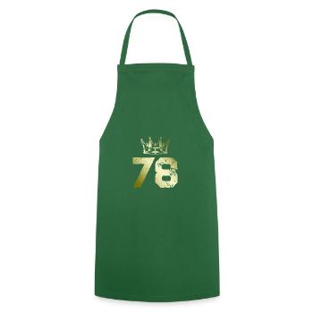 78 Couronne numérique - Tablier de cuisine - vert foncé - Devant - AI Model Male 185 dark (185cm)
