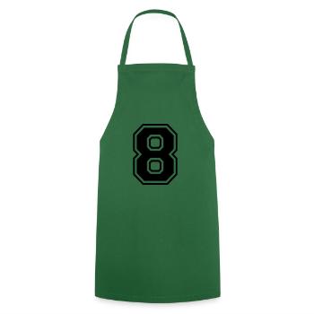 8 Numéro 8 Chiffre Numéro De Numéro de Dossier Cadeau - Tablier de cuisine - vert foncé - Devant - AI Model Male 185 dark (185cm)