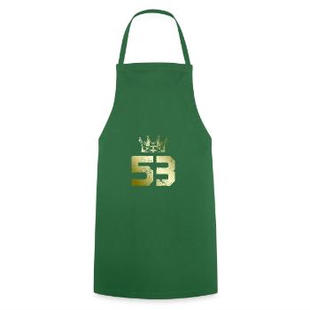 53 Number crown - Cooking Apron - green - Front - AI Model Male 185 dark (185cm)
