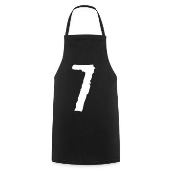 7 Number jersey - Cooking Apron - black - Front - AI Model Male 185 dark (185cm)
