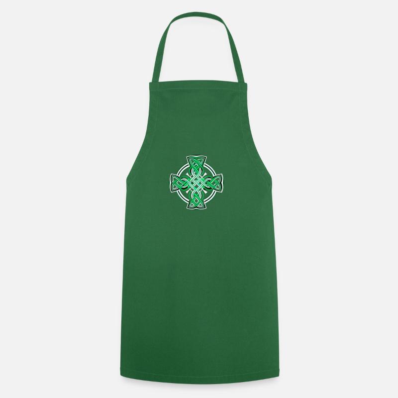 Croix celte - Tablier de cuisine - vert foncé