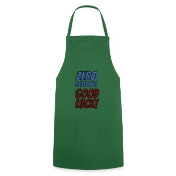 Zero Defects Good luck - Cooking Apron - green - Front - AI Model Male 185 dark (185cm)