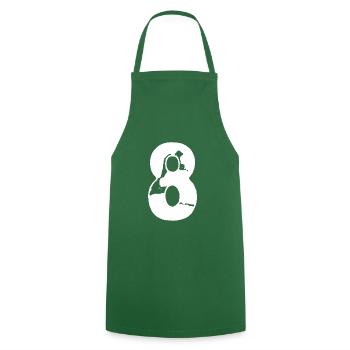 8 Maillot numéro - Tablier de cuisine - vert foncé - Devant - AI Model Male 185 dark (185cm)