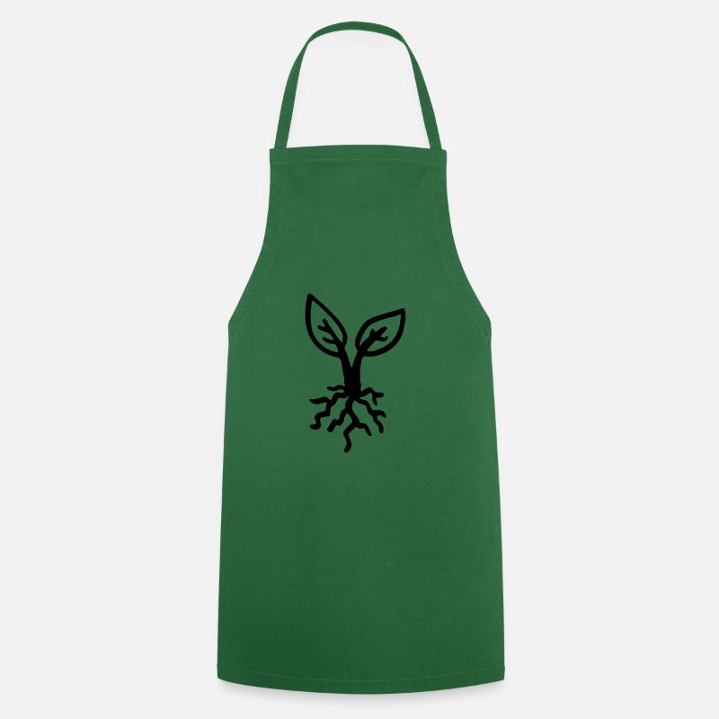 Plant root / plant - root - seedling - sprout - Cooking Apron - green